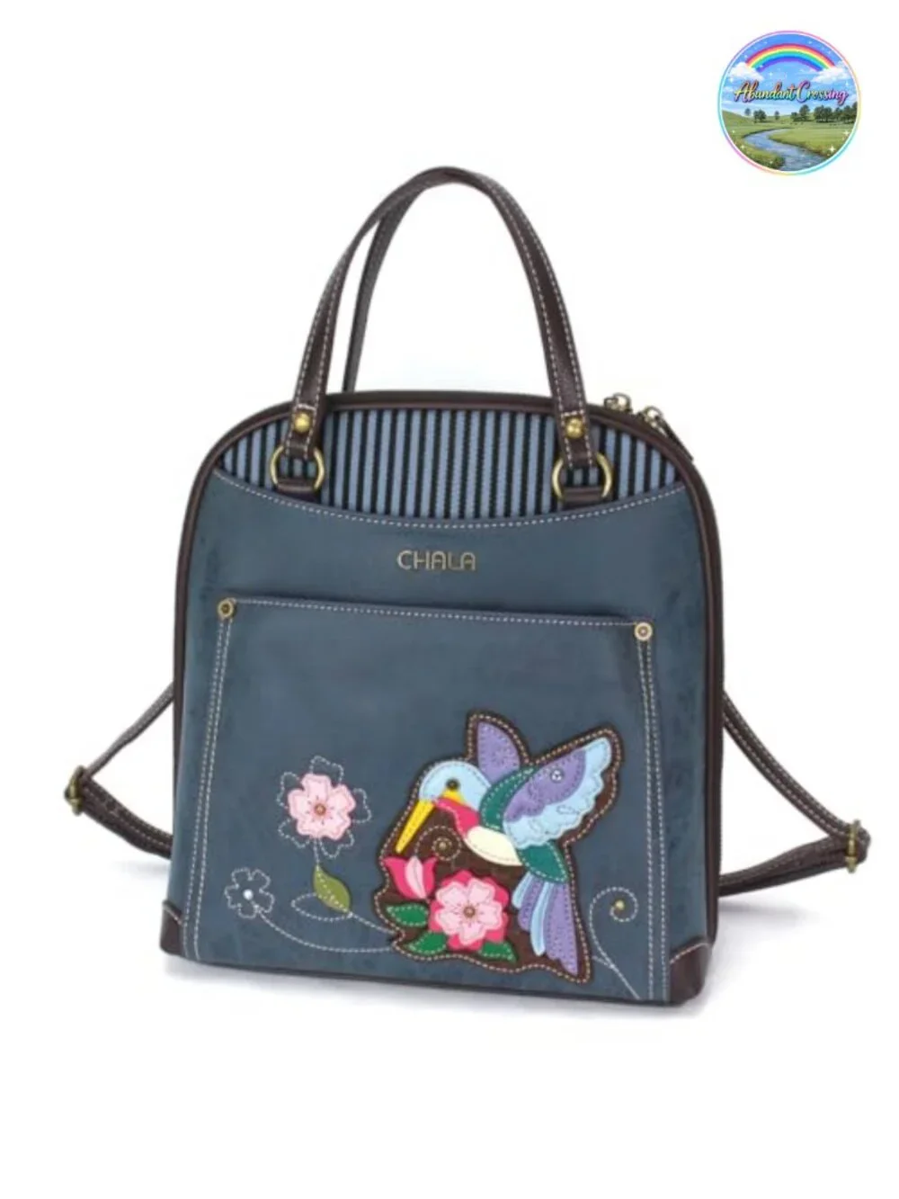 Convertible Backpack Purse with Adjustable Strap - Faux Leather Canvas